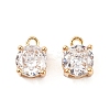 Brass Micro Pave Cubic Zirconia Pendants KK-D382-04G-03-1