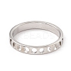 304 Stainless Steel Moon Phase Finger Ring for Women RJEW-A006-03P-1