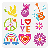 PET Hollow Out Drawing Painting Stencils DIY-WH0391-0547-1