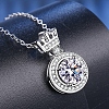 Anti-Tarnish Rhodium Plated 925 Sterling Silver Micro Pave Clear Cubic Zirconia Cable Chain Necklaces AJEW-U007-03P-2
