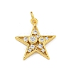 Brass Micro Pave Cubic Zirconia Pendants KK-N254-122G-1