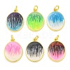 Brass Enamel Pendants KK-S401-09G-1