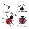 3D Iron Flower and Ladybug Big Pendants AJEW-CF0001-19-5