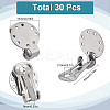 30Pcs 304 Stainless Steel Clip-on Earring Setting STAS-SC0008-38-2