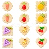 60Pcs 6 Style Opaque Resin Decoden Cabochons CRES-CJ0001-50-1