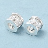 Rack Plating Brass Cubic Zirconia European Beads KK-R147-02S-4