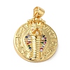 Brass Micro Pave Cubic Zirconia Pendants KK-R162-032C-G-1