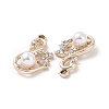 Alloy Crystal Rhinestone Pendants ALRI-H004-12KCG-2