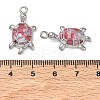 Brass with Enamel Pendants KK-CBA61F8-04P-02-3