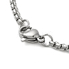 201 Stainless Steel Box Chain Rectangle with Muslim Islam Allah Pendant Necklaces LS-NJEW-M008-04P-3