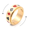 Stainless Steel Spinner Ring RJEW-C019-05G-2