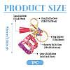 Alloy Resin Butterfly Keychains KEYC-TADJ0002-02G-B-3