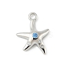 Brass Micro Pave Cubic Zirconia Charms LS-KK-M326-20B-P-1