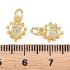 Brass Micro Pave Clear Cubic Zirconia Pendants KK-L275-71E-G-3