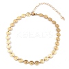Brass Flat Round Link Chain Necklaces NJEW-JN03361-1