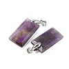 Natural Amethyst Faceted Pendants G-L623-03P-06-2