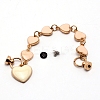 Alloy Enamel Heart Link Chains for DIY Keychains AJEW-WH0188-85B-1