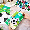 30Pcs 3 Style Rectangle Plastic Football Printed Gift Storage Bags with Hole Handles ABAG-TA0001-82-5