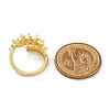 Rack Plating Brass Micro Pave Clear Cubic Zirconia Cuff Finger Rings for Women RJEW-M028-03G-3