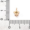 Brass Cubic Zirconia Star Connector Charms KK-Z084-11G-05-3