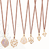 6Pcs 3 Styles Crystal Holder Cage Necklace MAK-SC0001-41G-6