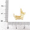 Brass Micro Pave Clear Cubic Zirconia Pendants KK-F938-25F-G-3