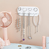 12-Hook Mini HIPS & PVC Wall-Mounted Jewelry Hanging Display Rack FIND-WH0145-64-5