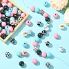 DIY Round Wood Beads & Jute Cord Pendant Decoration Making Kits DIY-YW0010-83-4