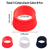 24Pcs 3 Colors Tennis Racket Handle Elastic Rubber Ring FIND-GF0004-51-2
