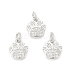 Rack Plating Brass Micro Pave Clear Cubic Zirconia Charms KK-C011-58P-3