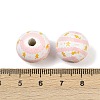 Christmas Printed Schima Wood European Beads WOOD-I015-01N-3