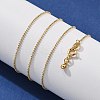 1mm Brass Ball Chain Adjustable Slider Necklaces KK-K398-28G-3