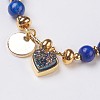 Natural Lapis Lazuli Beads Stretch Bracelets BJEW-I261-01B-2