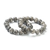 Natural Map Stone Beaded Stretch Bracelets BJEW-A117-E-08-1