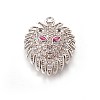 Brass Micro Pave Cubic Zirconia Pendants ZIRC-L075-23-2