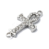 304 Stainless Steel Crystal Rhinestone Connector Charms STAS-Z065-02P-01-2