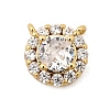 Brass Micro Pave Cubic Zirconia Charms KK-I360-024G-01-1