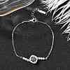 925 Sterling Silver Link Bracelets for Women BJEW-D346-01B-P-1