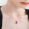 12Pcs 6 Colors Glass Rhinestone Pendants FIND-LP0004-18-3