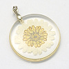 Alloy Resin Pendants RESI-S321-07-2