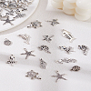 60Pcs 10 Styles Tibetan Style Alloy Pendants FIND-LP0003-15-1
