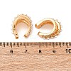 Multilayer C-Shaped Brass Micro Pave Clear Cubic Zirconia Cuff Earrings EJEW-Z127-02G-5