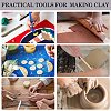 5 Sets Plastic & Stainless Steel Clay Round Hole Cutter TOOL-CP0001-44-5
