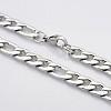 Tarnish Resistant Trendy Unisex 304 Stainless Steel Curb Chain Twisted Chain Necklaces LS-STAS-E063-05-1