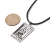 Tarot Card 201 Stainless Steel Pendant Necklaces NJEW-JN04496-03-3