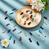 52Pcs 13 Styles Natural Mixed Gemstone Chip Pendants PALLOY-HY00016-4