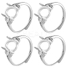 4Pcs Brass Adjustable Ring Components KK-SC0007-03-1