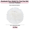 12Pcs Handmade Faux Rabbit Fur Pom Pom Ball Covered Pendants WOVE-GF0001-02A-2