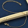 Rack Plating Brass Box Chain Bracelets for Women BJEW-G735-02G-2