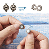 Round Brass Magnetic Clasp KK-TA0007-44B-6
